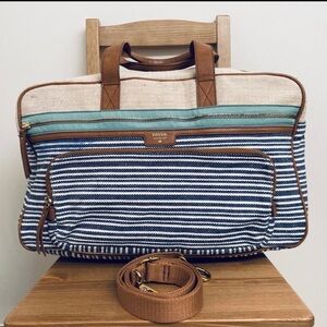 Fossil Ivy Canvas Weekender Bag Tote Duffel